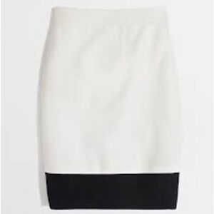 J. Crew Black and Cream Pencil Skirt
